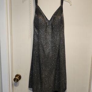 Sparkling Silver Mini Dress